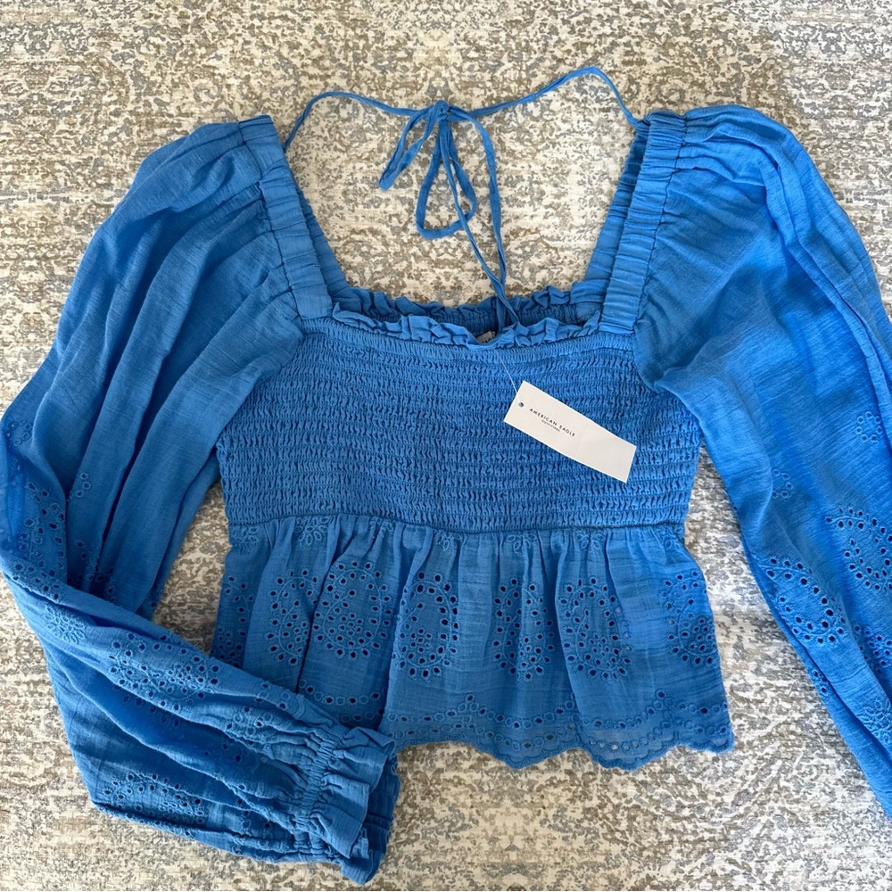 Blue Blouse Top